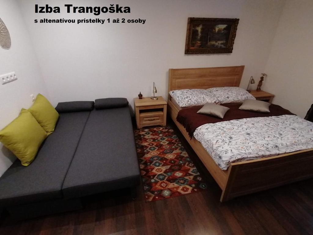 Posteľ alebo postele v izbe v ubytovaní Villa Korálka