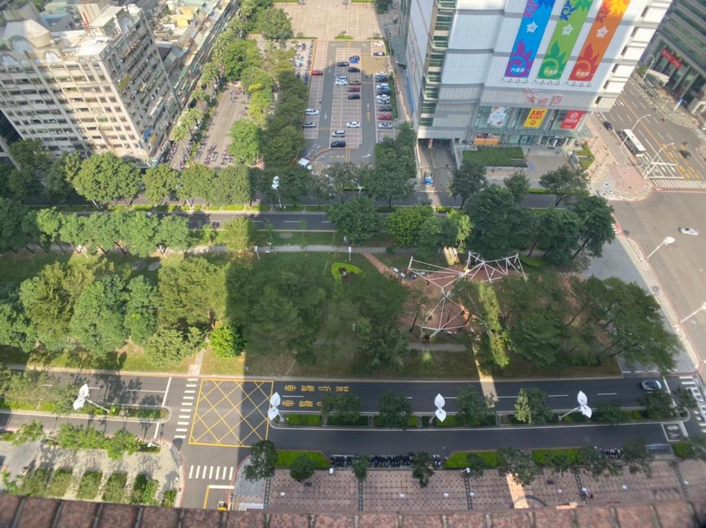 an aerial view of a street in a city at MB Hotel in Kaohsiung
