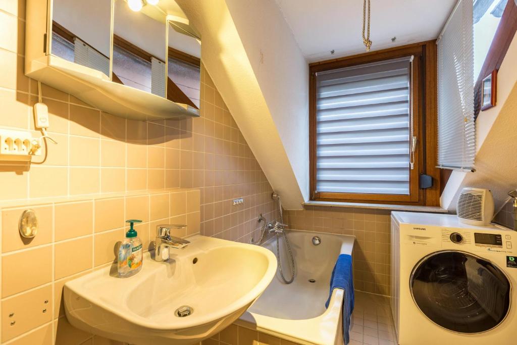 Koupelna v ubytování Ferienwohnung Schlegel