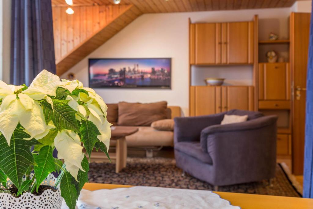 Posezení v ubytování Ferienwohnung Schlegel