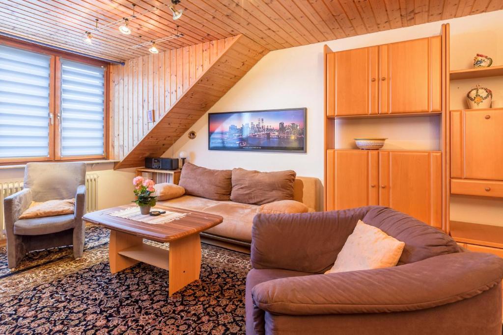 Posezení v ubytování Ferienwohnung Schlegel