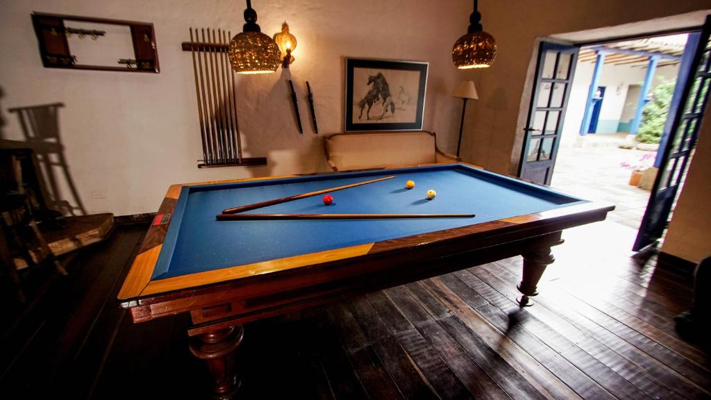 Biliár nebo kulečník v ubytování Casa La Bisbal