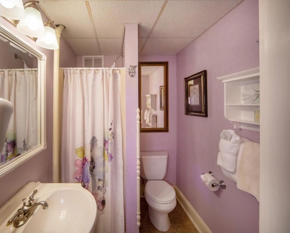 a bathroom with a toilet and a sink at Inn at St John Portland In-Town in Portland