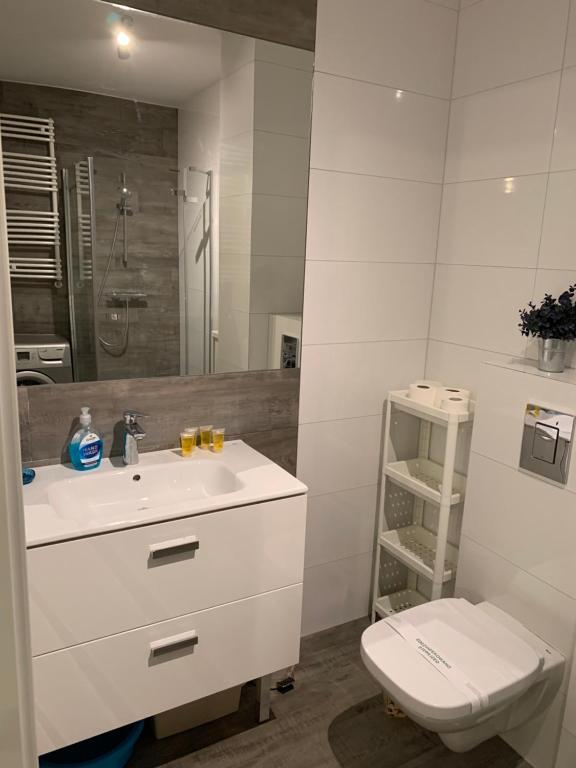 Kúpeľňa v ubytovaní Apartament Admiralski