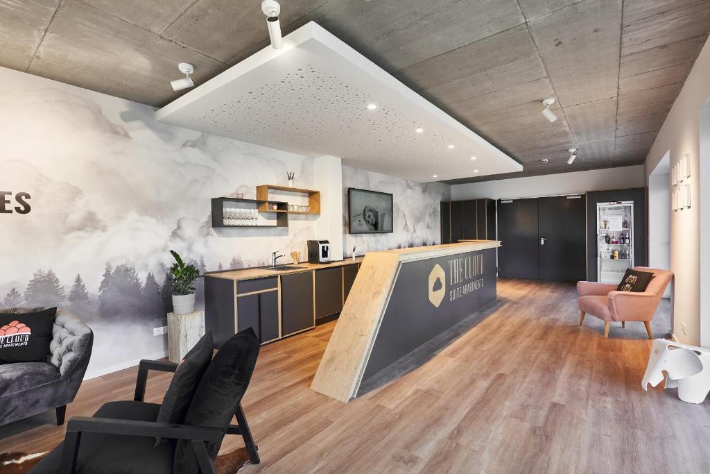 Kuchyň nebo kuchyňský kout v ubytování The Cloud Suite Apartments