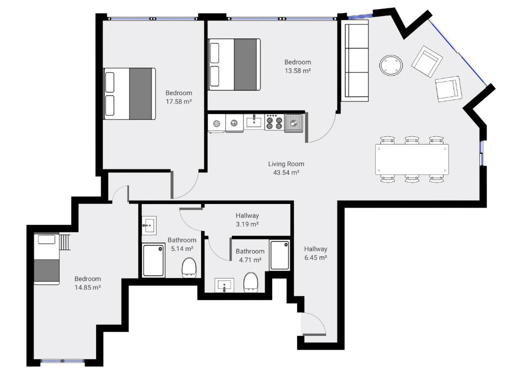 The Lakes apartments by Daniel&Jacob's - 3 Bedroom Penthouse