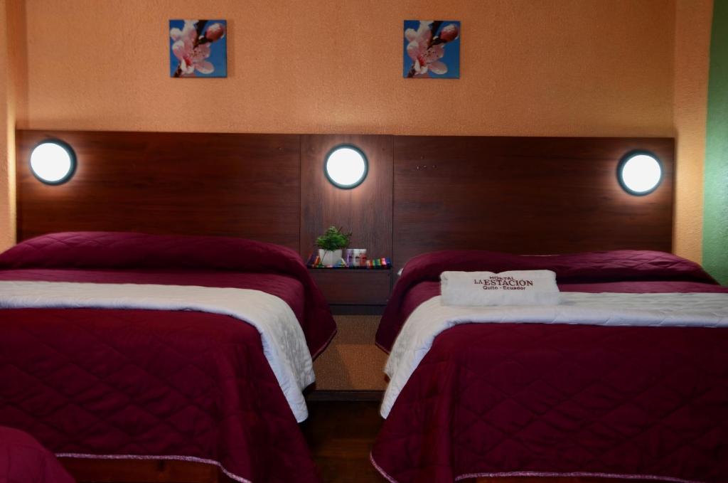 Postel nebo postele na pokoji v ubytování La Estación Hostal