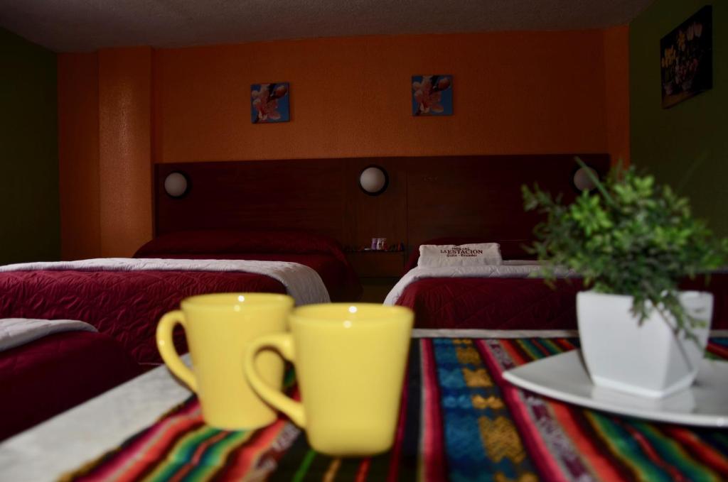 Postel nebo postele na pokoji v ubytování La Estación Hostal