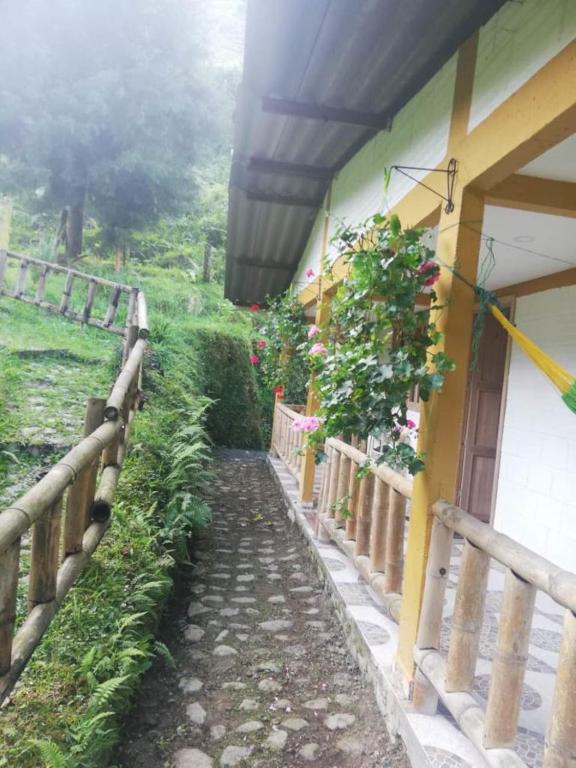 Zahrada ubytování Eco-Cabaña Termales Santa Rosa