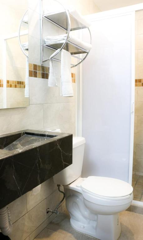 Koupelna v ubytování Suites Bajío