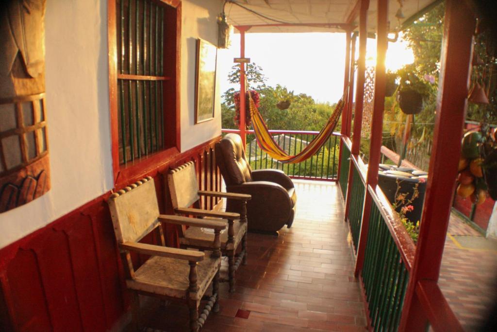 Een balkon of terras bij Eco Lodge La Juanita