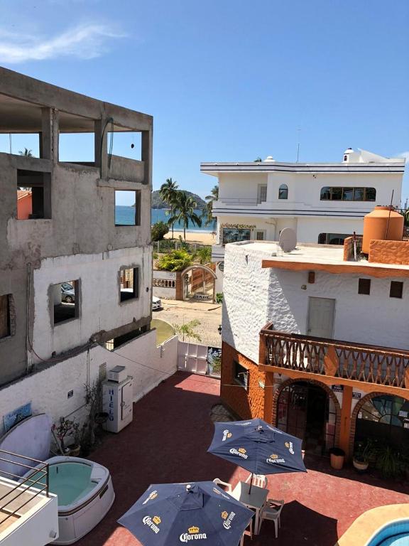 Un balcón o terraza en Bungalows Flamingos