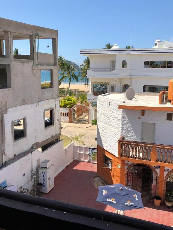 Un balcón o terraza en Bungalows Flamingos