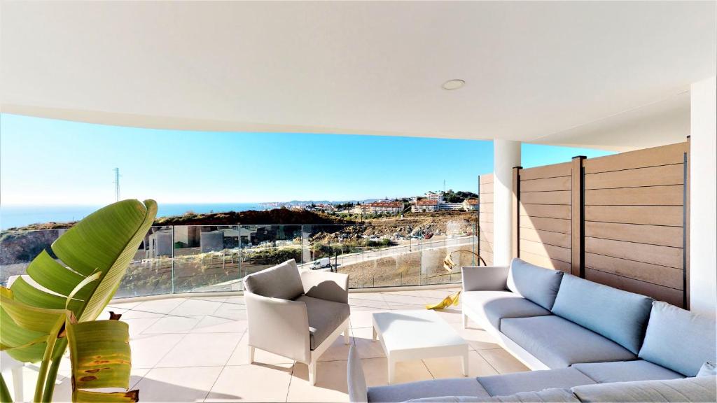 Balkón alebo terasa v ubytovaní Panoramica views superb luxury apartment