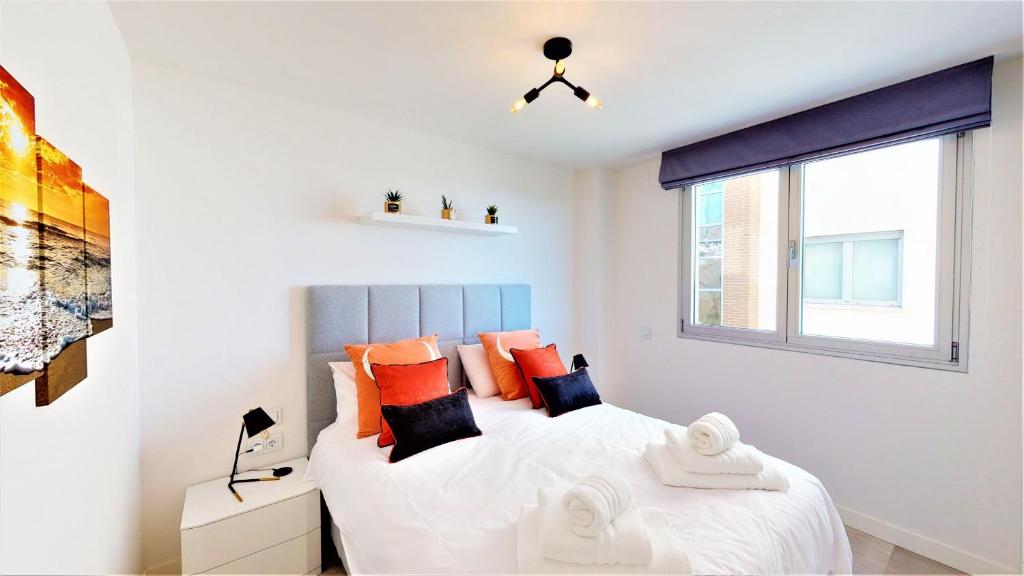 Posteľ alebo postele v izbe v ubytovaní Panoramica views superb luxury apartment