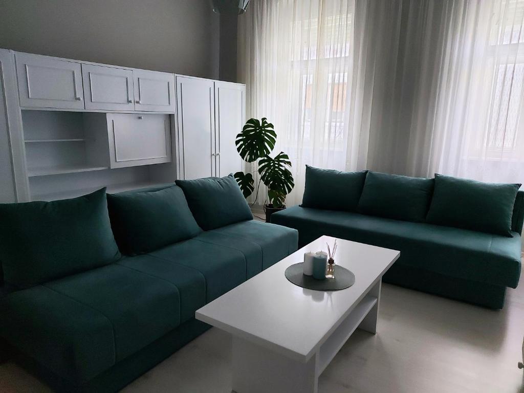 Un lugar para sentarse en Cozy apartment in Kikinda