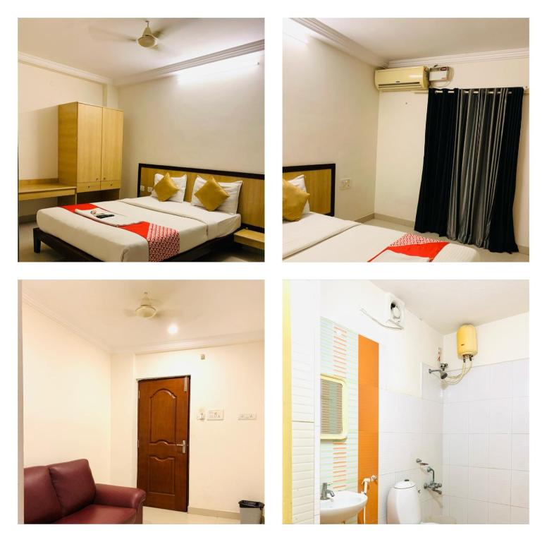 Postel nebo postele na pokoji v ubytování Hotel Half Moon Chennai