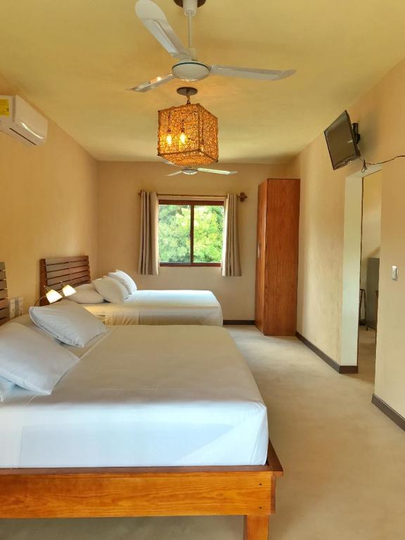 Postel nebo postele na pokoji v ubytování Hotel Sur Bacalar