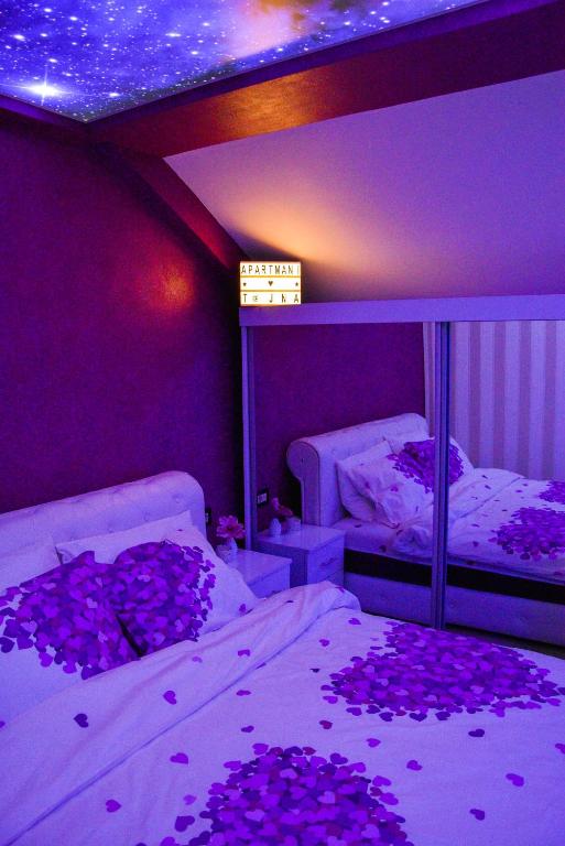 Postel nebo postele na pokoji v ubytování Apartmani Tajna