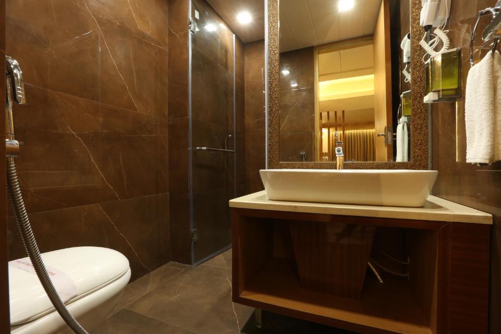 Koupelna v ubytování Hotel Omega - Gurgaon Central, Sec 45