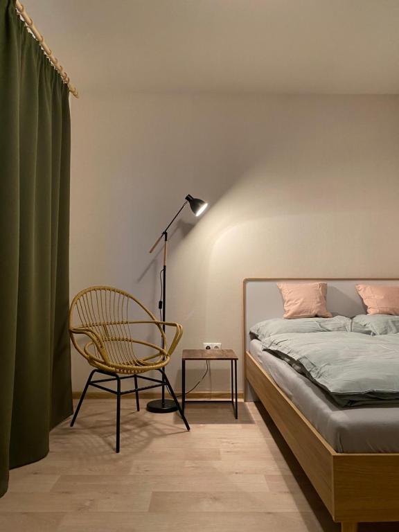 Postel nebo postele na pokoji v ubytování Panorama Home Valča