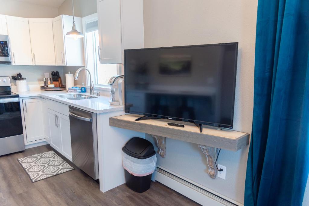 Kuchyň nebo kuchyňský kout v ubytování Colony Suites