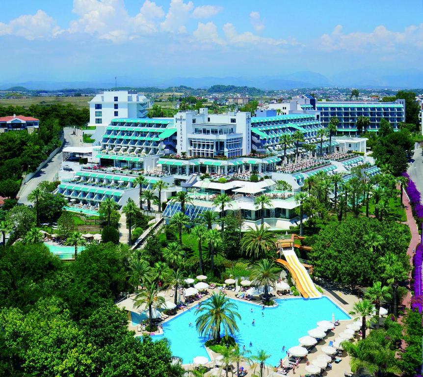 an aerial view of a resort with a swimming pool at Side Star Elegance Hotel - Ultra All Inclusive in Side