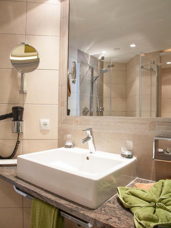Koupelna v ubytování Hotel Neder
