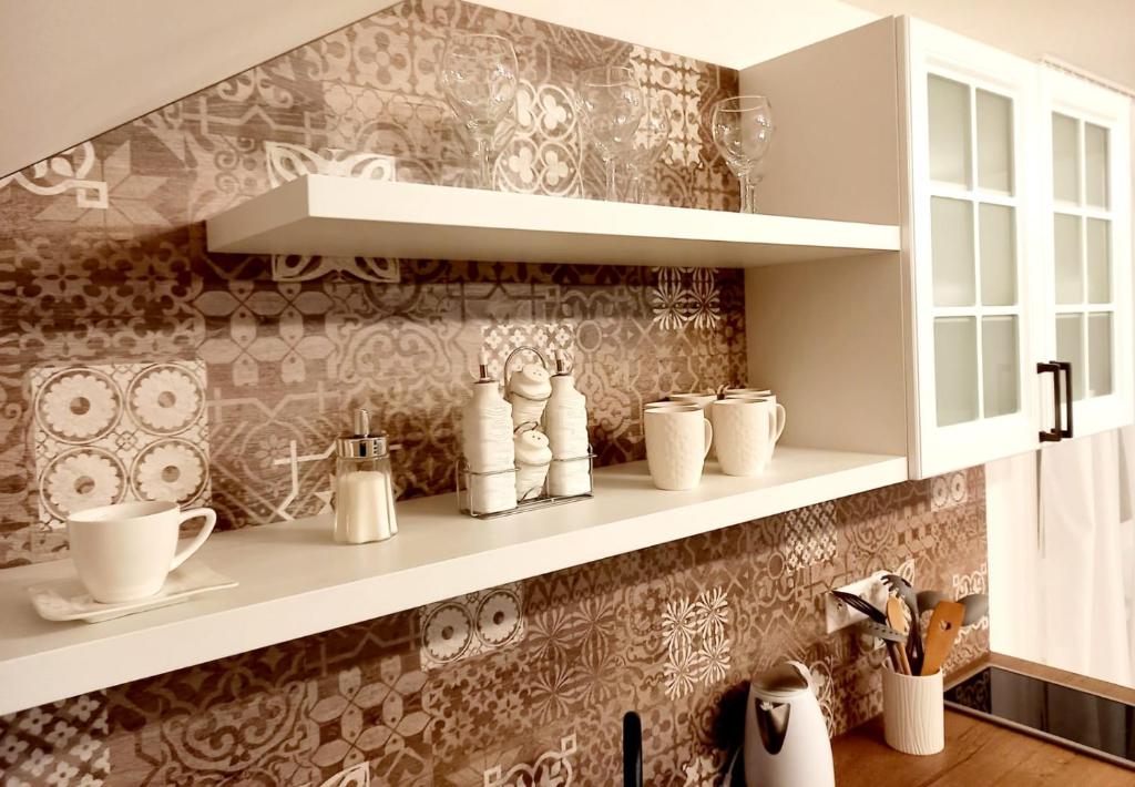 Kuchyň nebo kuchyňský kout v ubytování Apartmán pod Sivým vrchom