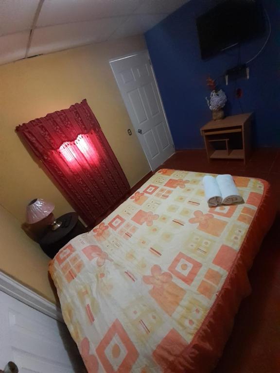 Postel nebo postele na pokoji v ubytování Hospedaje Rampolla's