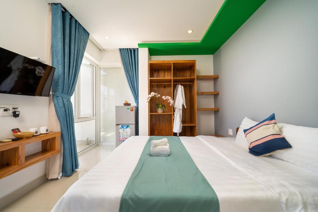 Postel nebo postele na pokoji v ubytování Dao tien Homestay