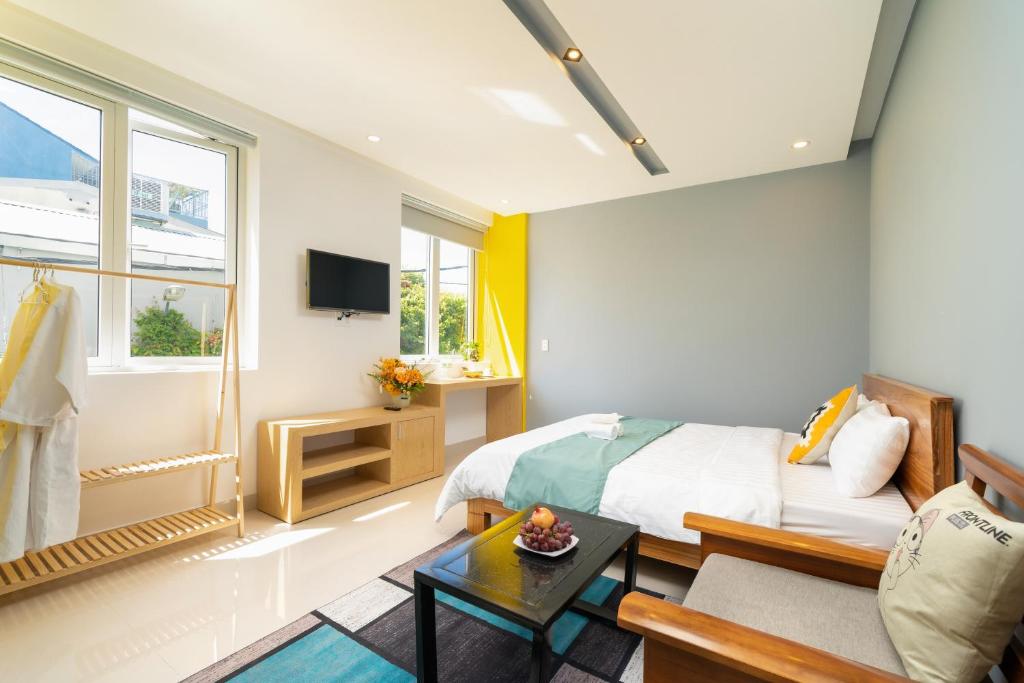 Postel nebo postele na pokoji v ubytování Dao tien Homestay