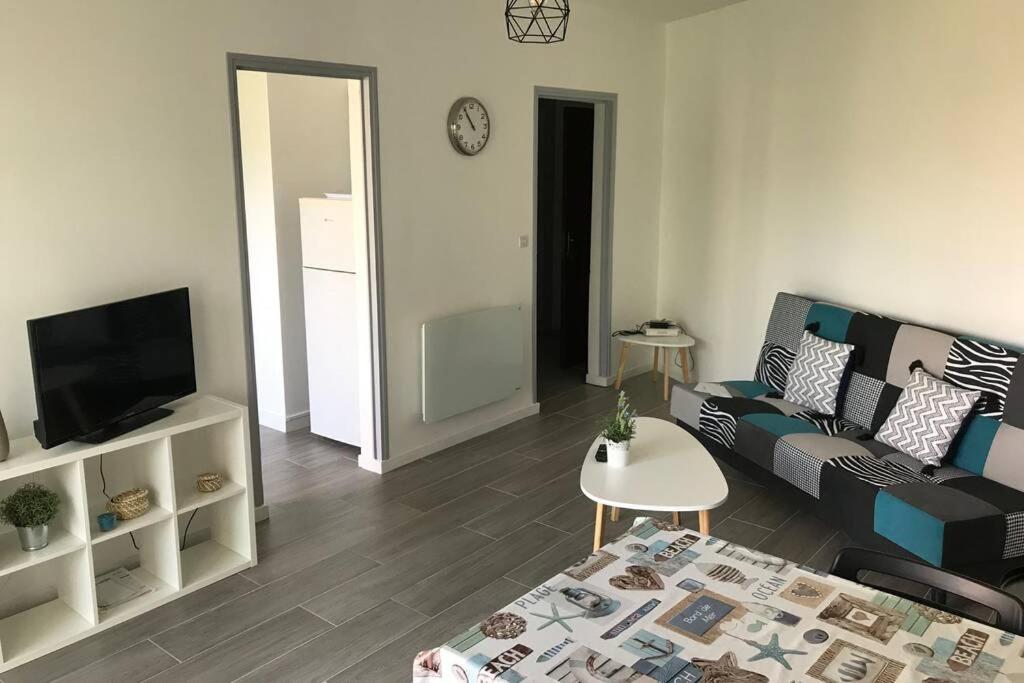 TV a/nebo společenská místnost v ubytování Labenne Ocean - joli appt avec terrasse -T2 300m plage