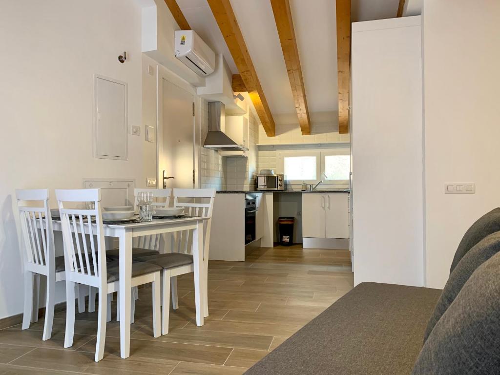 Kuchyň nebo kuchyňský kout v ubytování Vila Badalona