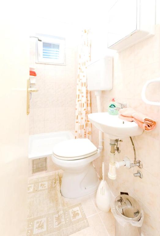 Kúpeľňa v ubytovaní Charming apartment with private pool in Mastrinka - 98 sqm