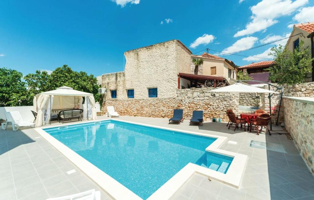 an image of a swimming pool in a villa at Charming Villa in Jezera with Private Pool in Jezera