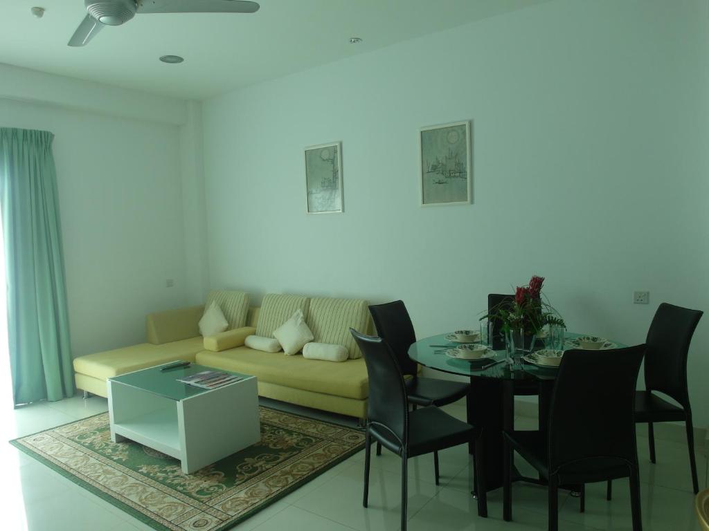 Posezení v ubytování MCITI Suites