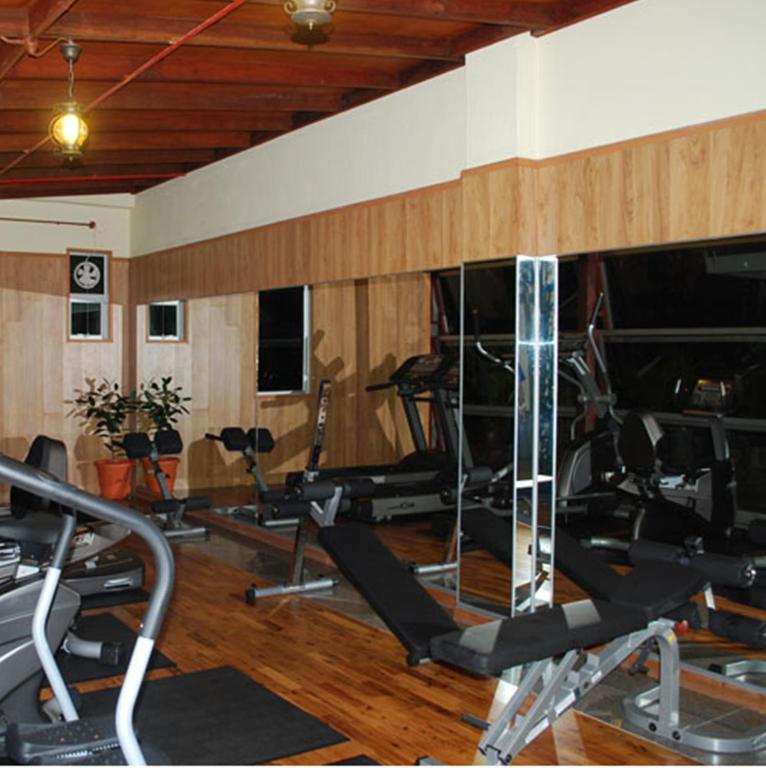 Fitness centrum a/nebo fitness zařízení v ubytování MCITI Suites