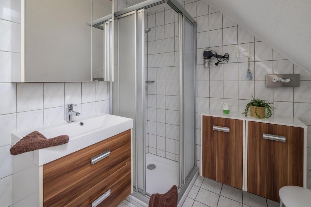 Koupelna v ubytování Ferienwohnung Pieper