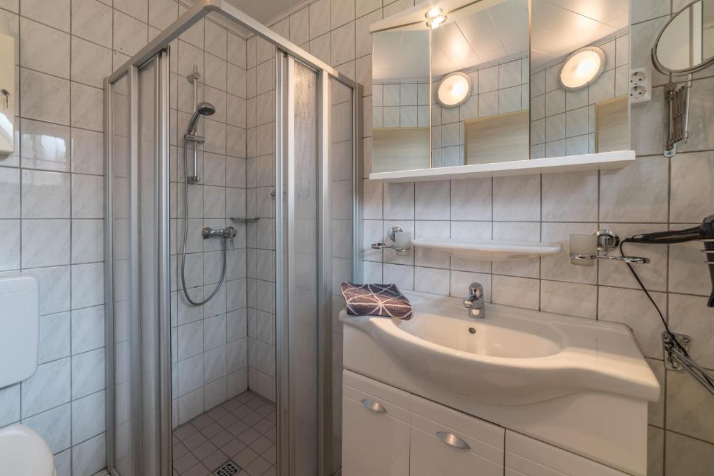 Koupelna v ubytování Ferienwohnung Pieper