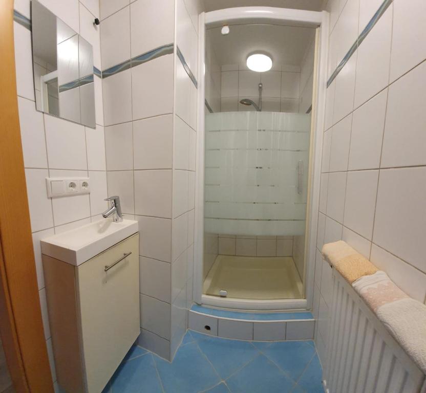 Koupelna v ubytování Gästehaus Flörl