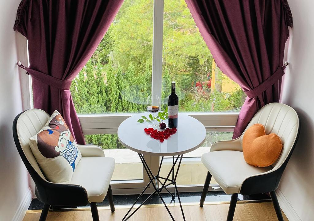 Posezení v ubytování Peach Valley Hotel Dalat