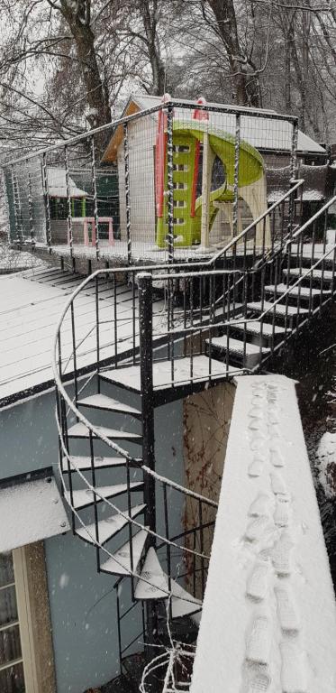 Balkón alebo terasa v ubytovaní Apartman Okamih Banská Štiavnica