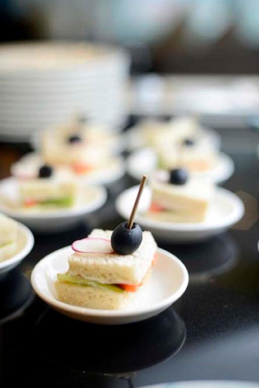 a group of plates of food on a table at Discovery Ancol in Jakarta
