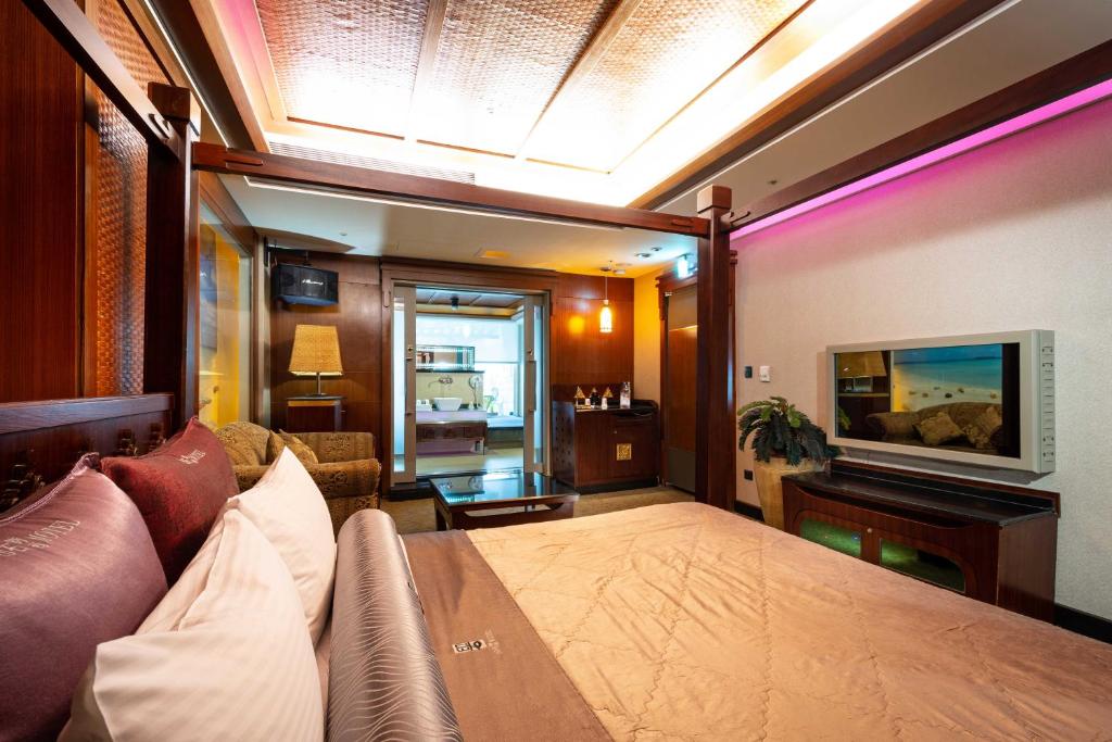 Postel nebo postele na pokoji v ubytování In-stone Motel