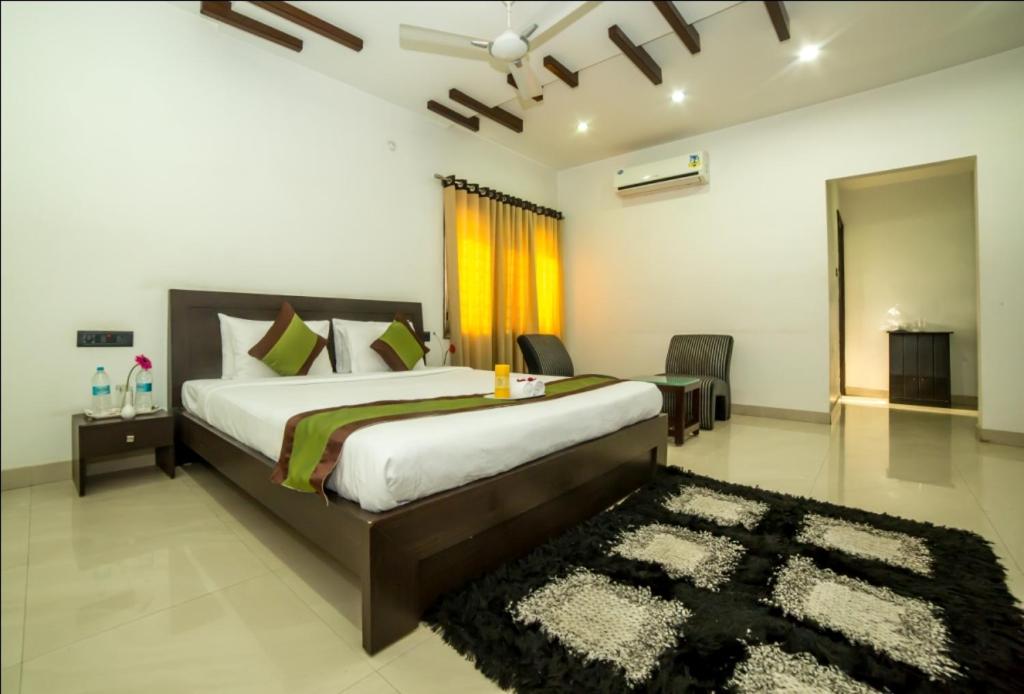 Tempat tidur dalam kamar di HILL VIEW JUBILEE HILLS