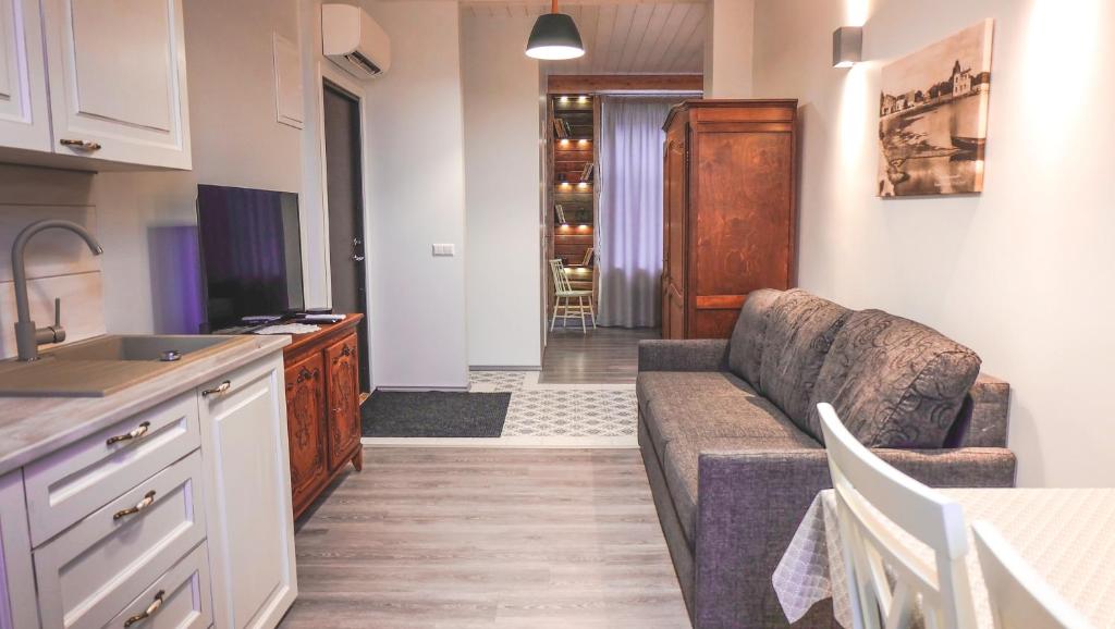 Kuchyň nebo kuchyňský kout v ubytování Õhtu Apartments