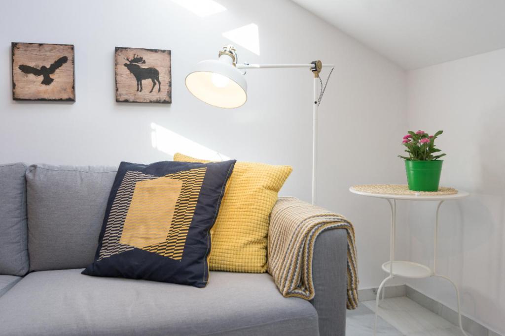 Część wypoczynkowa w obiekcie Hygge Apartment Center Near to the beach Free Parking 2R