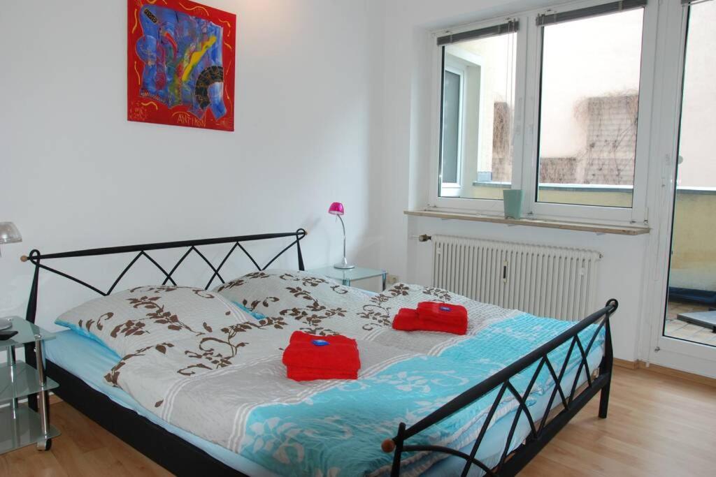 Ένα ή περισσότερα κρεβάτια σε δωμάτιο στο Apartment in the heart of Nuremberg
