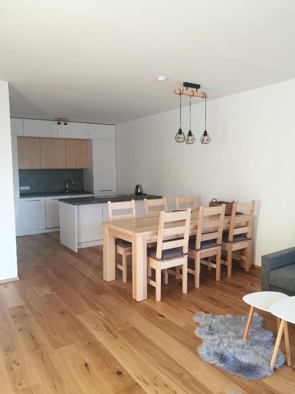 Kuchyňa alebo kuchynka v ubytovaní Apartman Hechlstein v Tauplitz